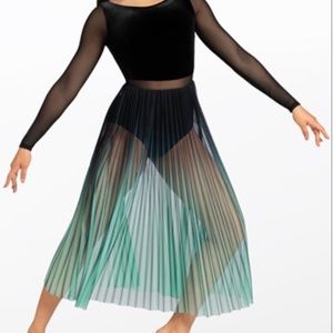 Lyrical Dance Costume.  Mint Ombre Color